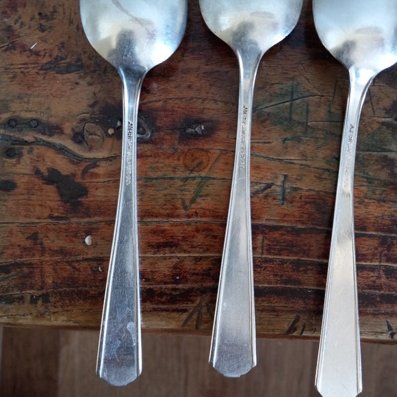 Vintage American Silver Co. Silverplate Soup Spoons Camelot Harvest Set of 6 - Picture 12 of 16